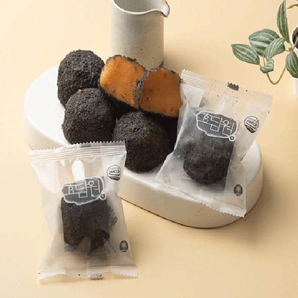 흑임자호박영양찰떡  60g*15개  개별포장 굳지 않는 떡 아침식사 선물용